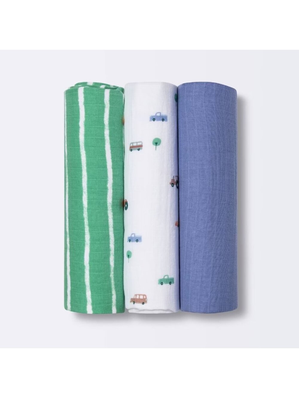 Muslin Swaddle Blanket - Cloud Island™ Transportation - 3pk: Cotton, Muslin